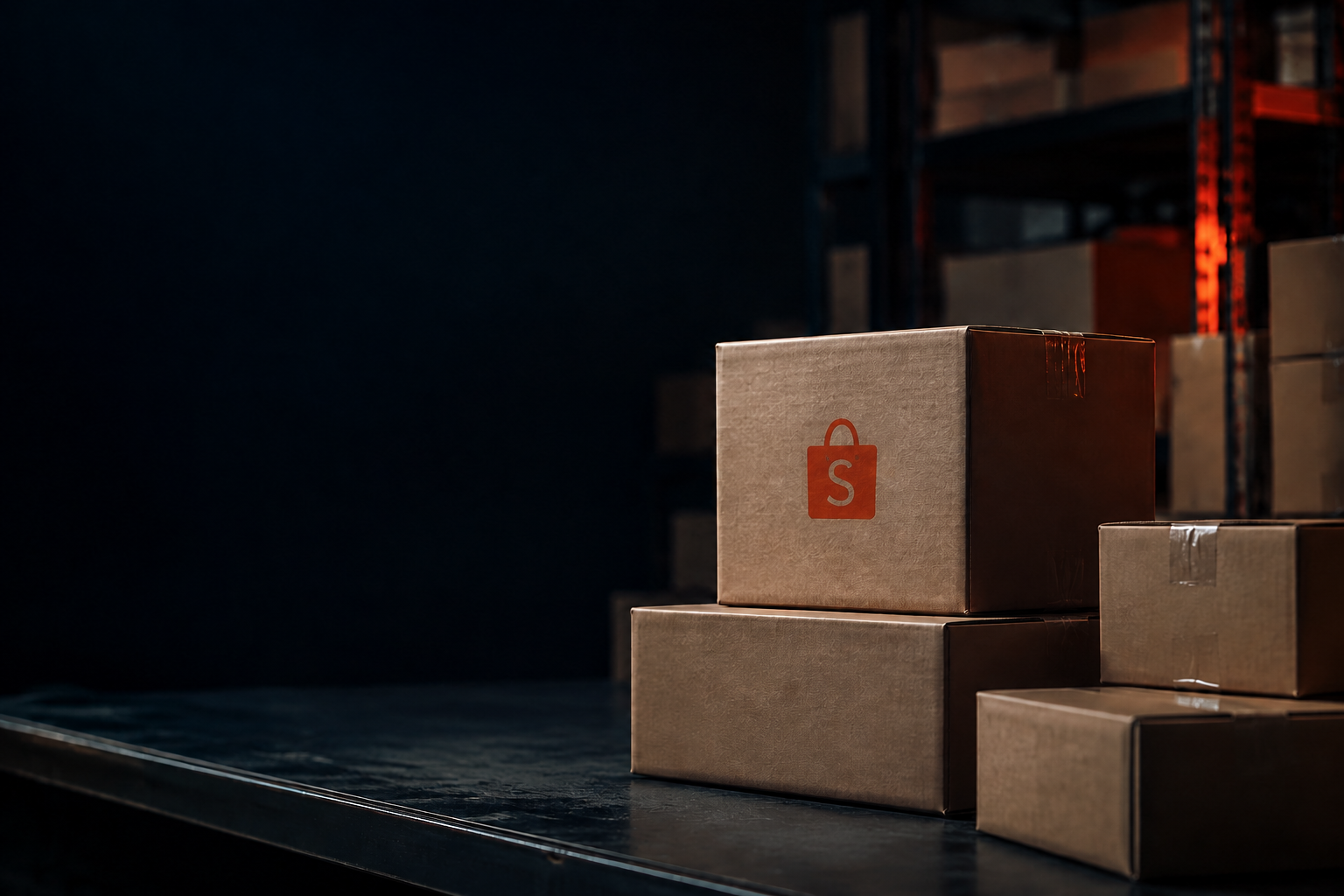 Pacotes da operação Shopee Entrega Direta em São Paulo